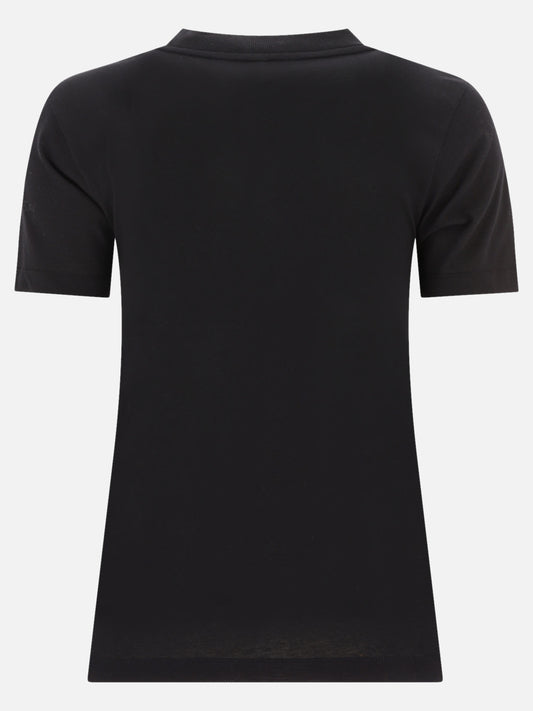 Crewneck t-shirts 100% cotone  Black - Moncler Women | PLP | VIETTI Online Store | 2
