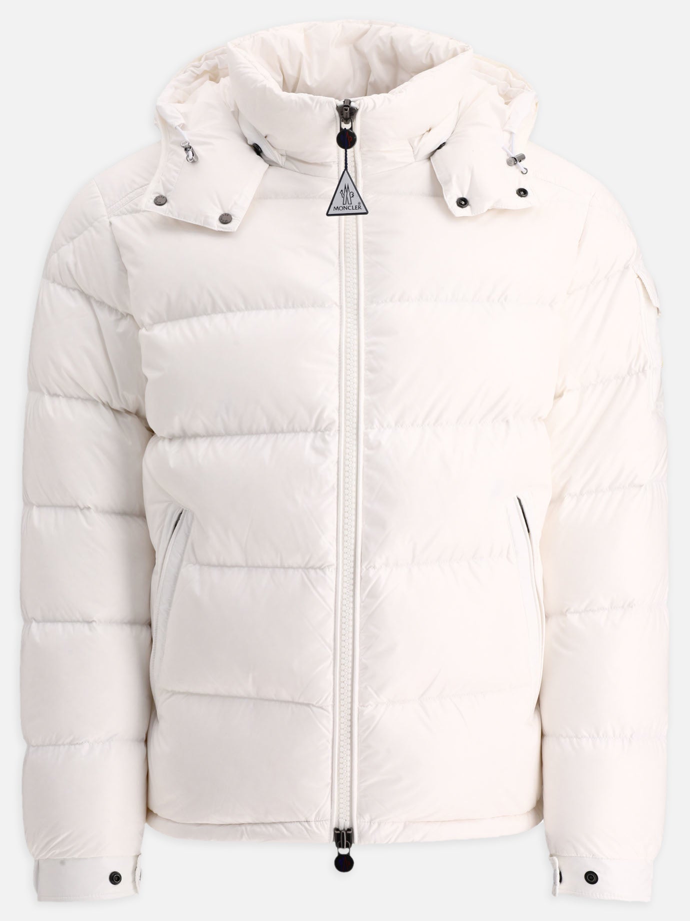 Down jackets Solid colour  White - Moncler Men | PDP | VIETTI Online Store | thumbnail