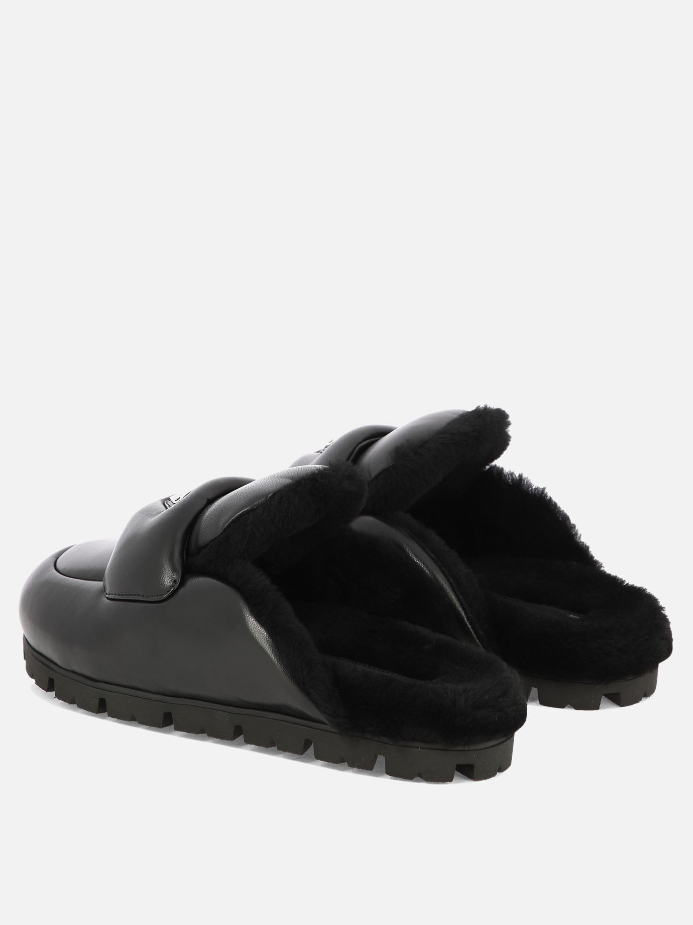 Slippers 100% pelle di agnello - 100% gomma  Black - Prada Women | PDP | VIETTI Online Store | thumbnail_4