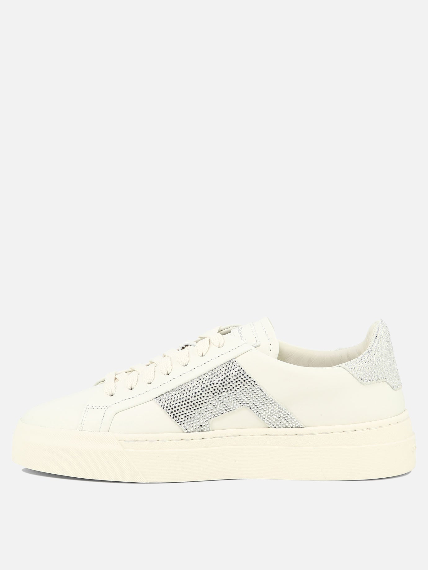 Low top sneakers 100% leather - 100% rubber  White - Santoni Women | PDP | VIETTI Online Store | Zoom-Modal_3
