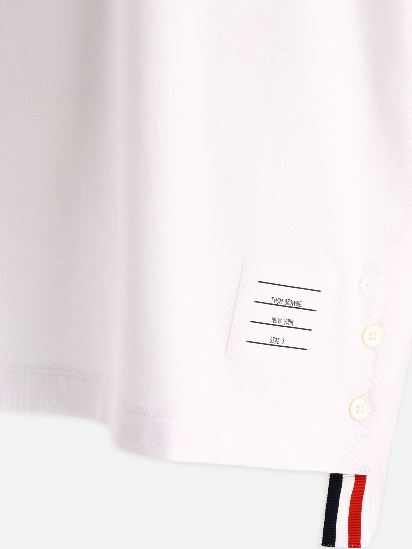 Crewneck t-shirts 100% cotton  White - Thom Browne Men | PDP | VIETTI Online Store | thumbnail_4