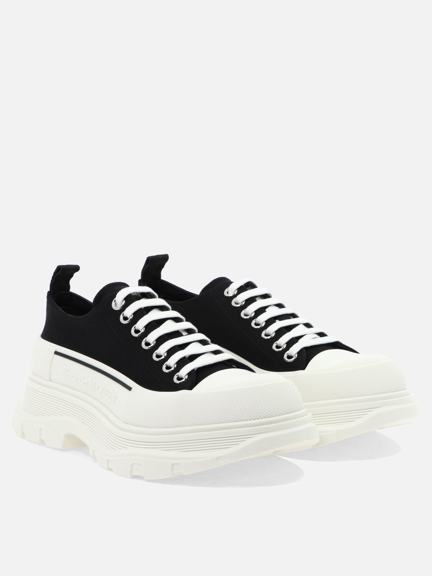 Low top sneakers 100% cotton - 100% rubber  Black - Alexander McQueen Men | PDP | VIETTI Online Store | thumbnail_2