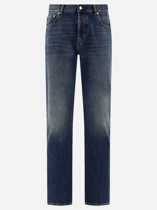 Alexander McQueen Jeans with logo detail Blue