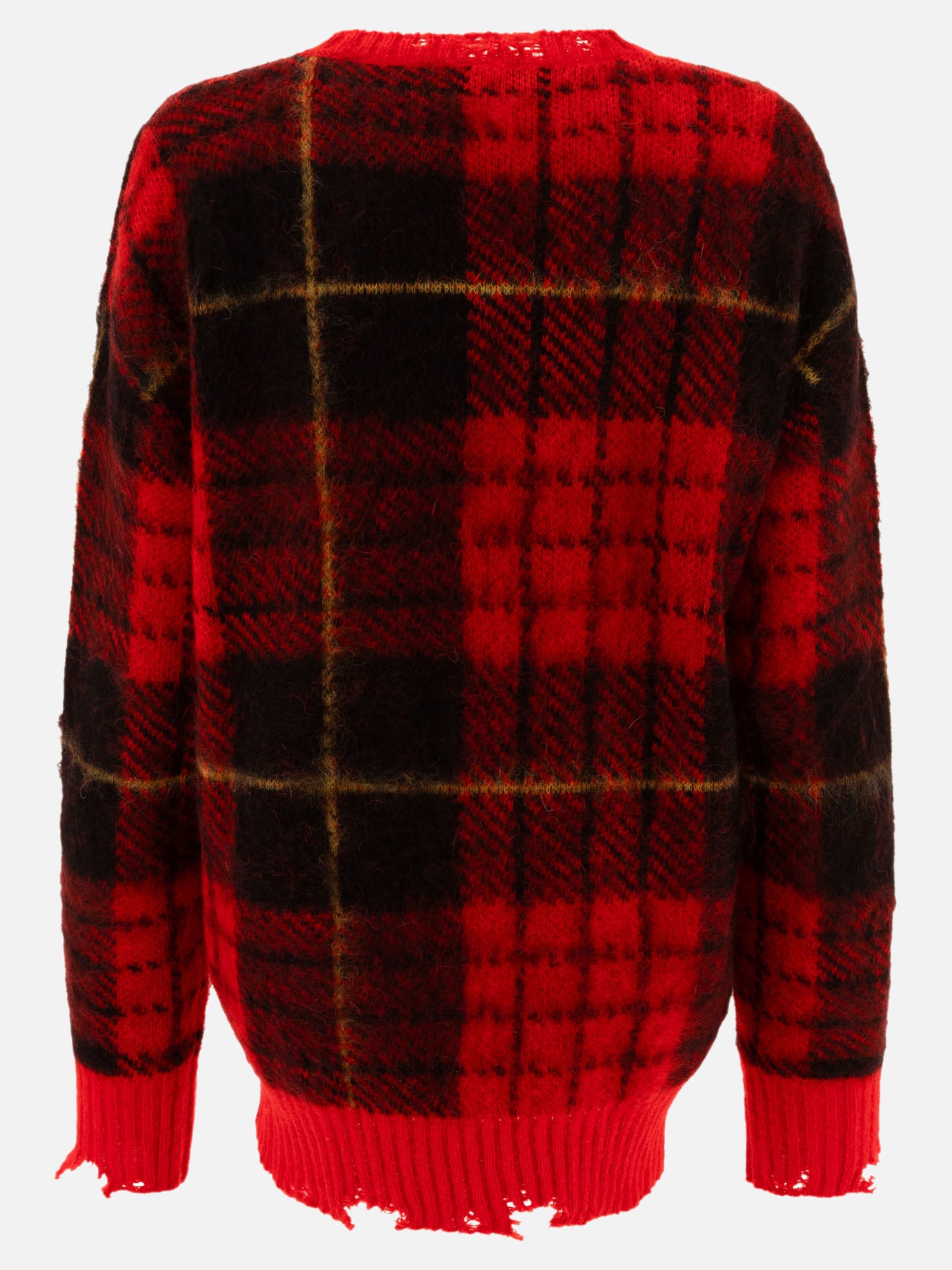 Alexander McQueen "Tartan Distressed" sweater Red