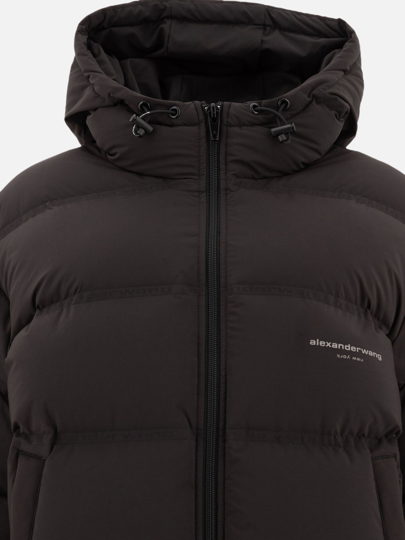 Alexander Wang Down jacket with logo Black