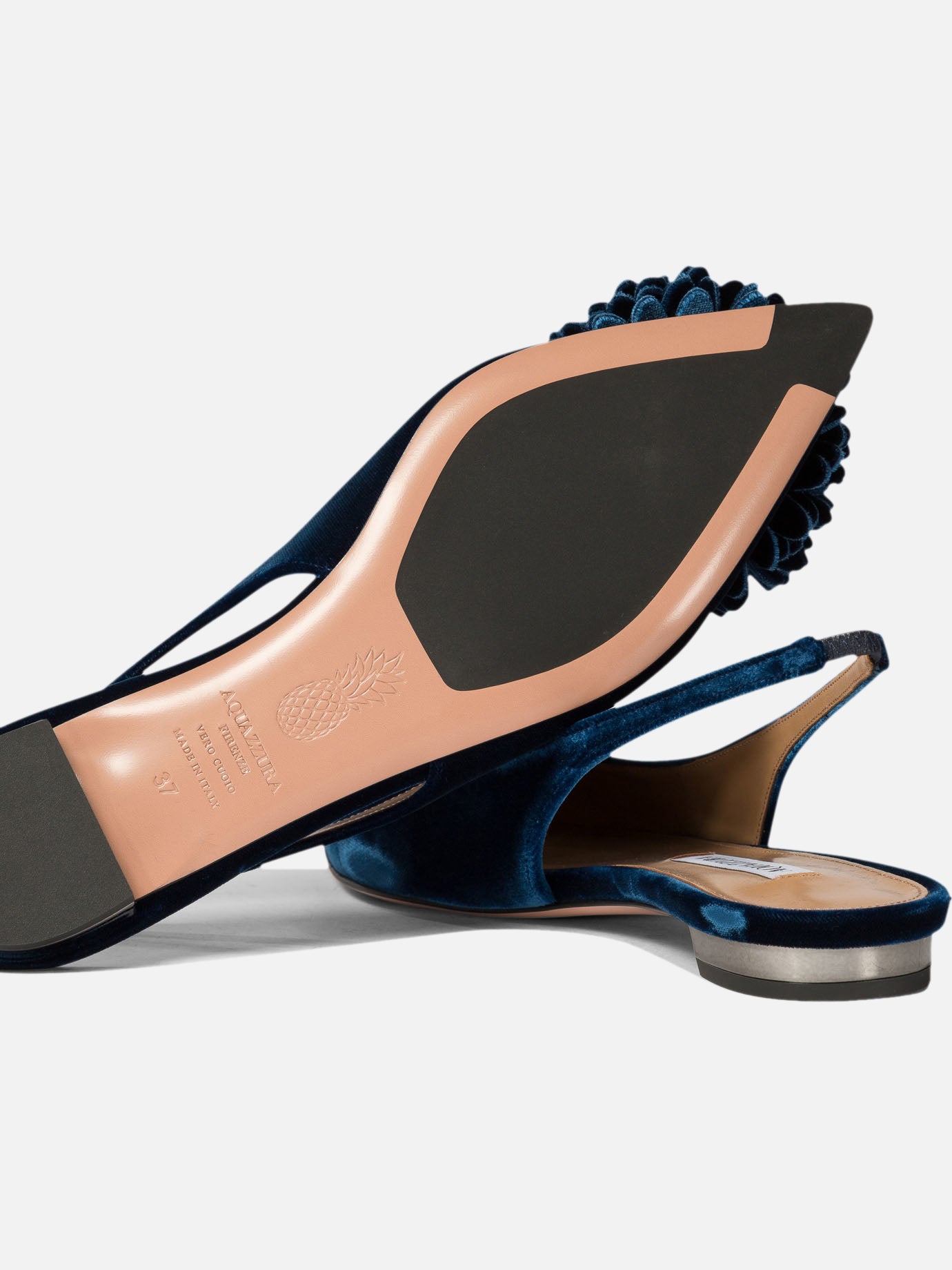 Aquazzura "Couturier" slingback flats Blue