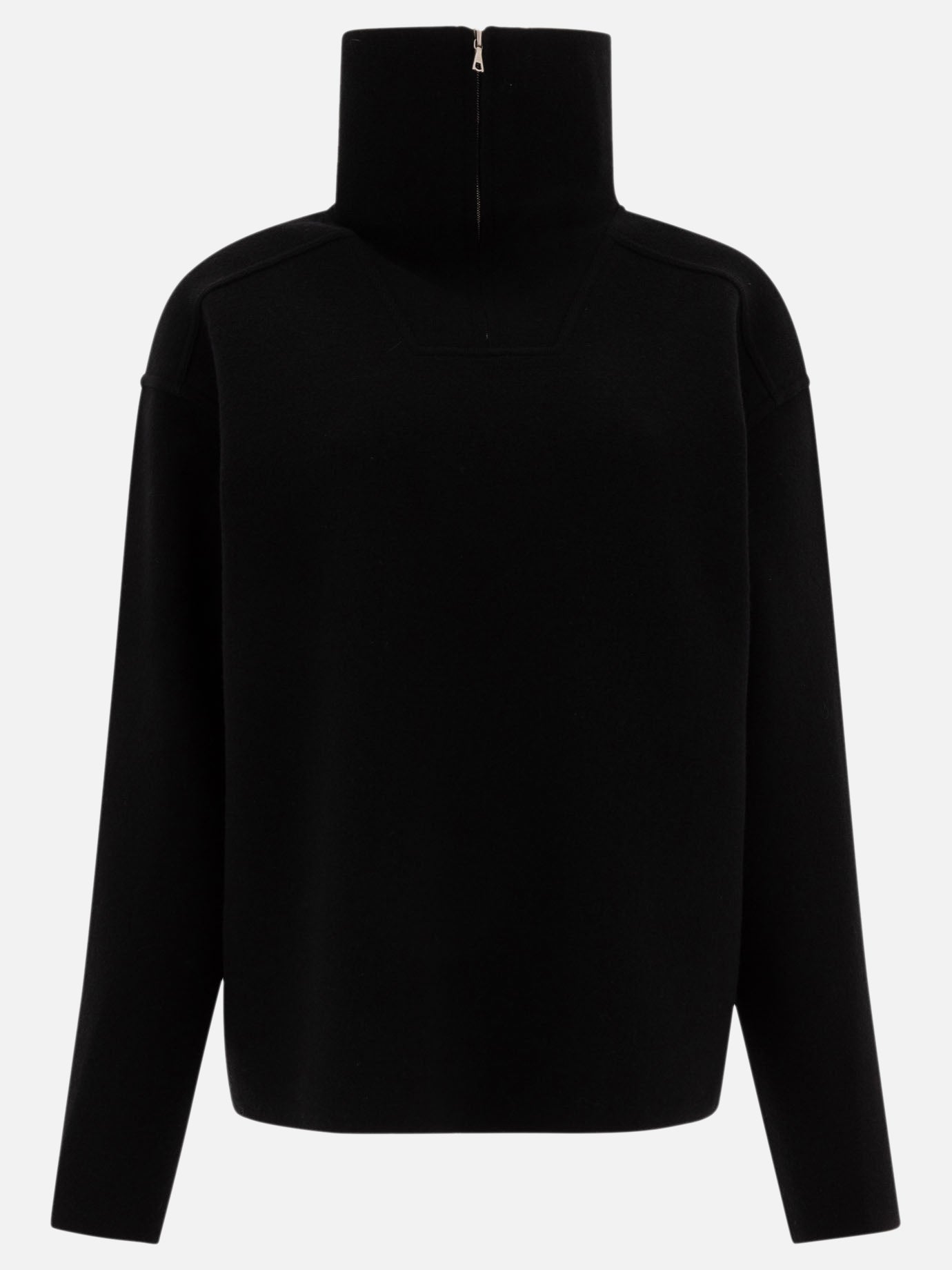 Half zip sweaters Solid colour  Black - Auralee Women | PDP | VIETTI Online Store | thumbnail
