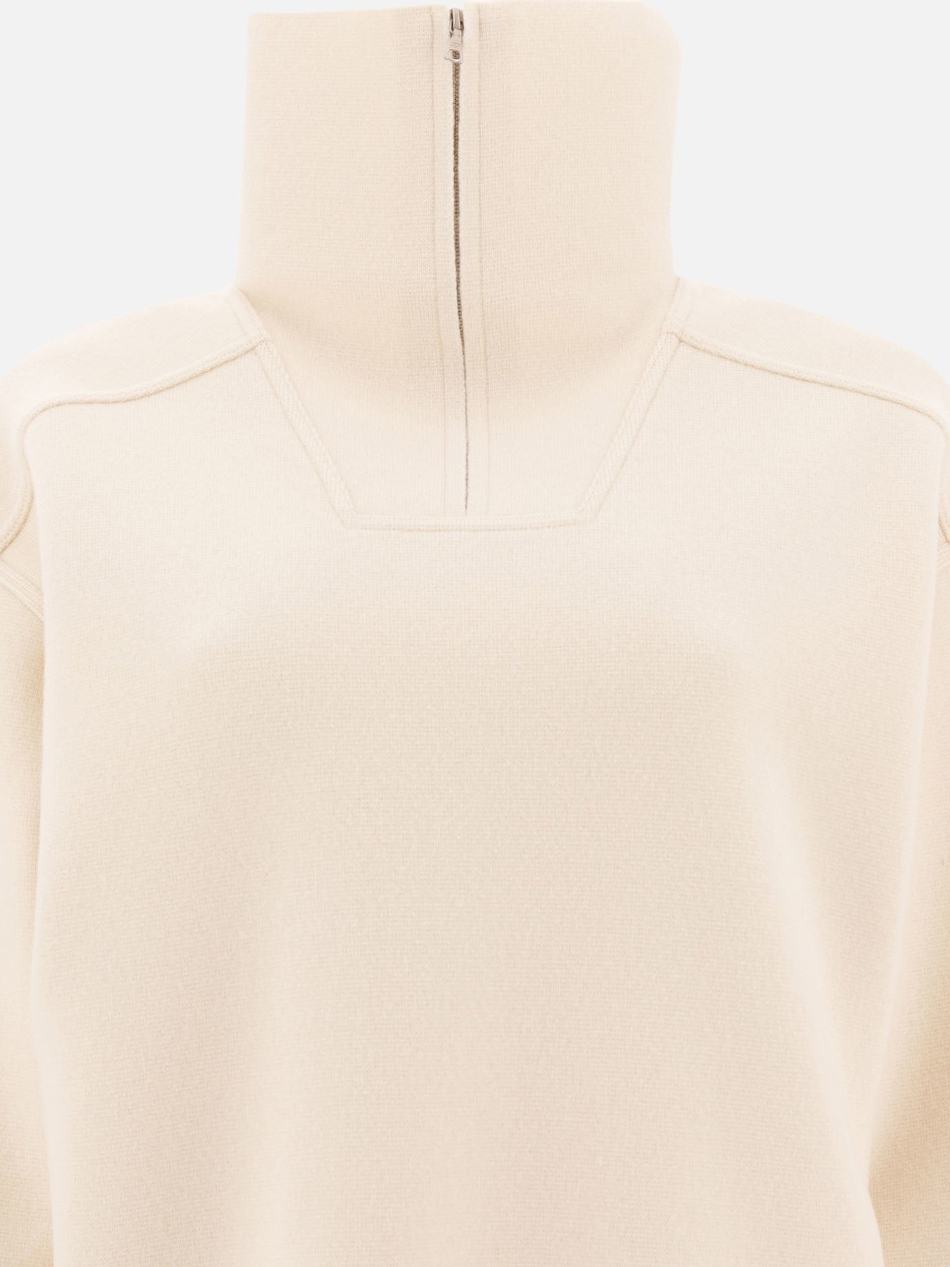 Half zip sweaters Solid colour  White - Auralee Women | PDP | VIETTI Online Store | Zoom-Modal_3
