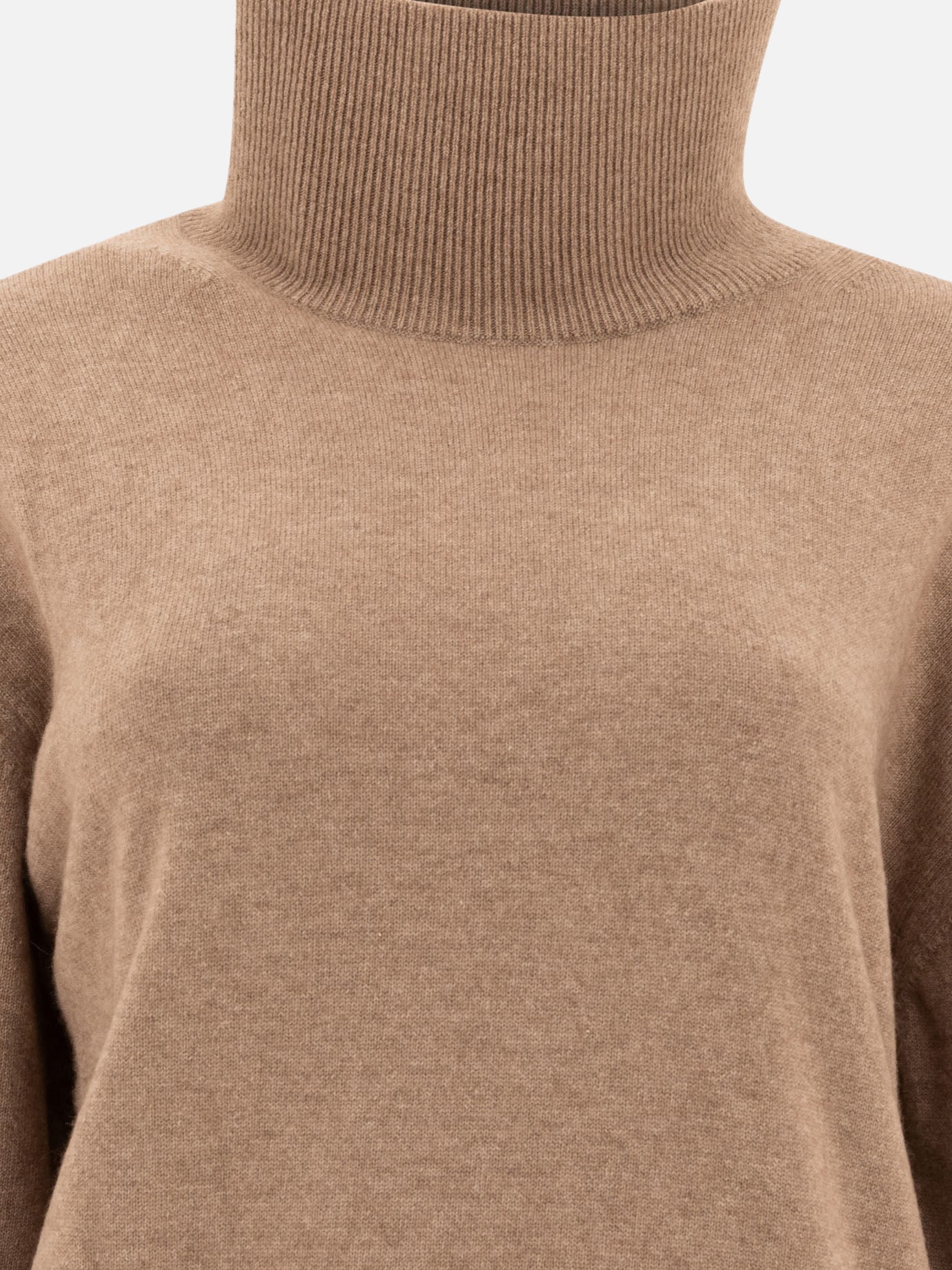 Turtleneck sweaters Solid colour  Brown - Auralee Women | PDP | VIETTI Online Store | thumbnail_3