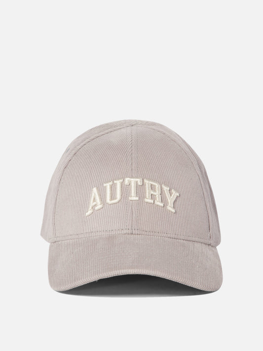 Autry Corduroy baseball cap with embroidery Grey