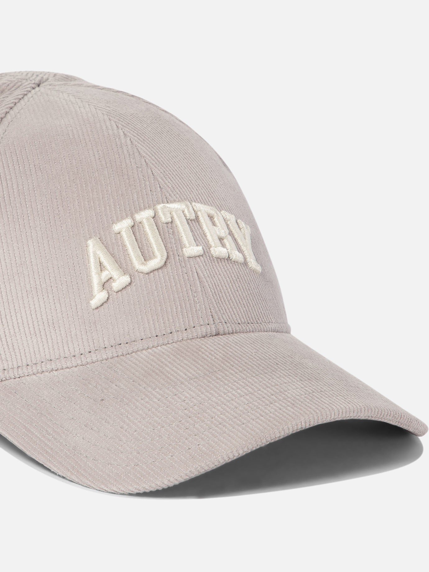 Autry Corduroy baseball cap with embroidery Grey