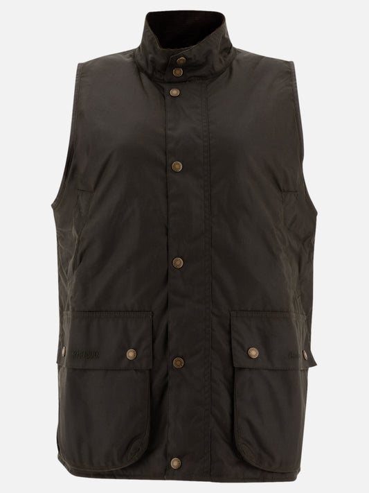 Barbour x Baracuta waxed oversized vest jacket