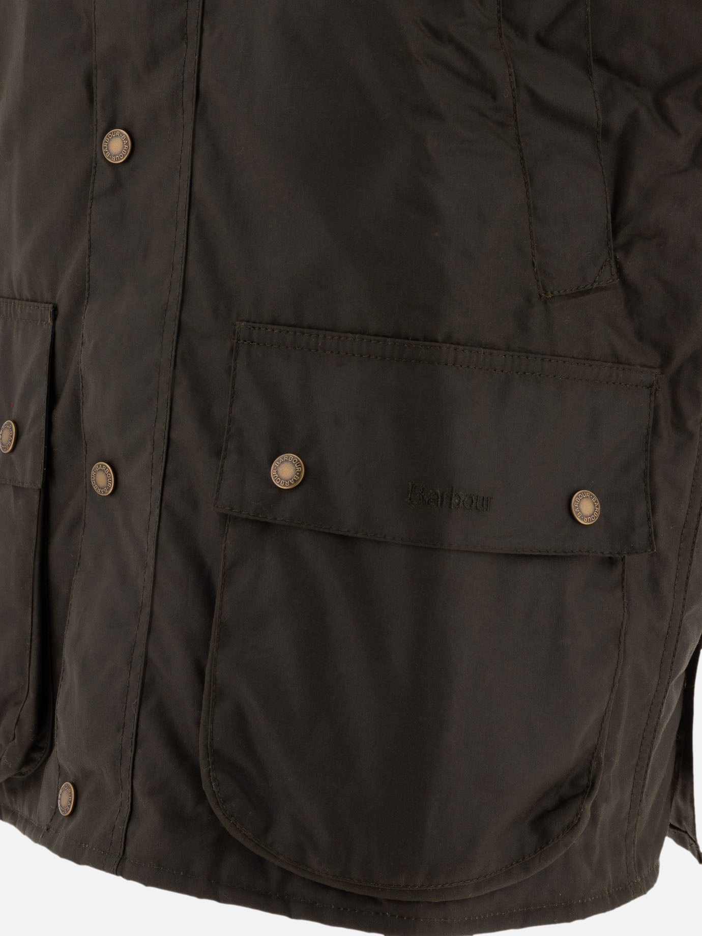 Barbour x Baracuta waxed oversized vest jacket