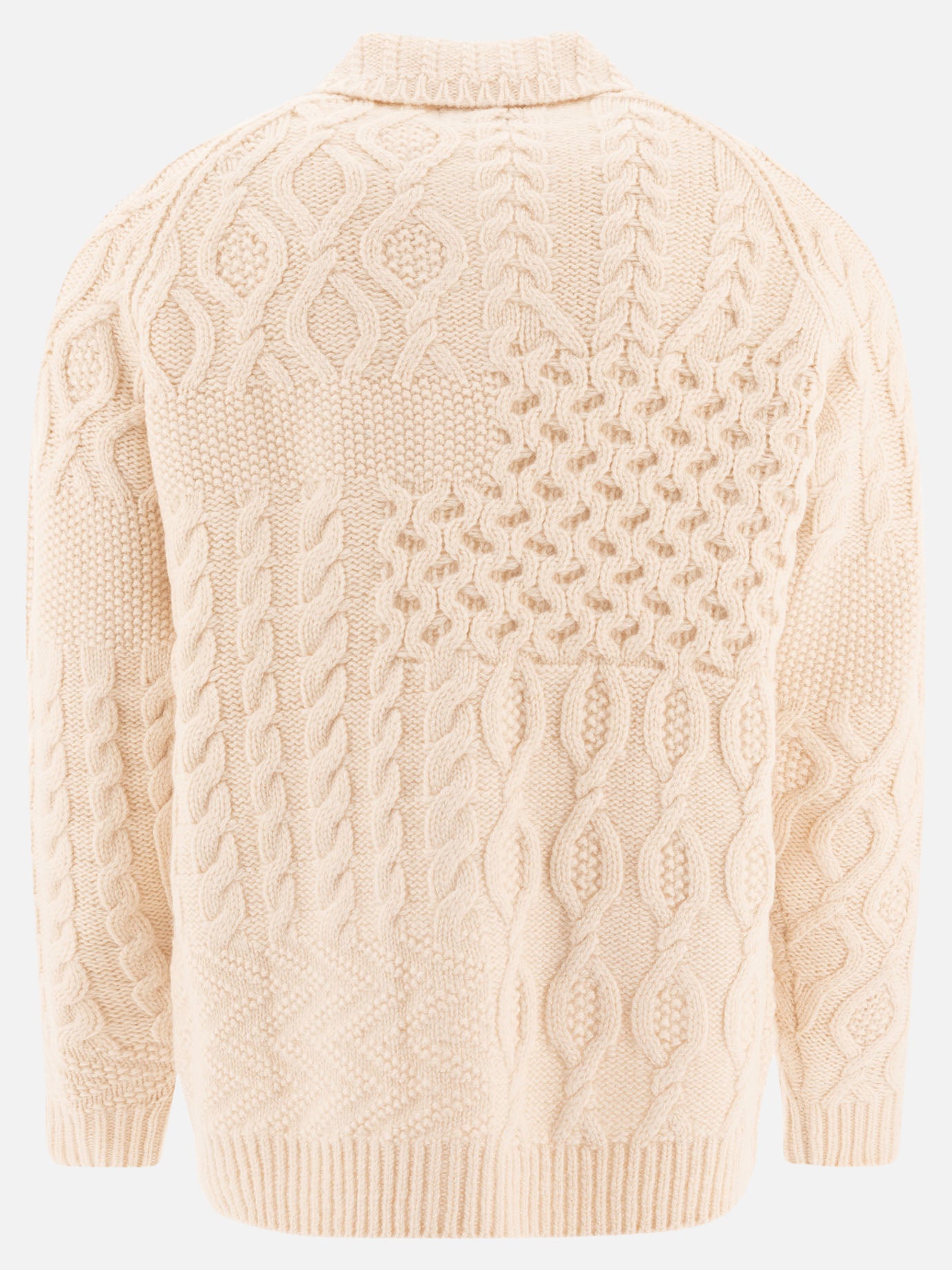 Cardigans Textured knit  Beige - Beams Plus Men | PDP | VIETTI Online Store | Zoom-Modal_2
