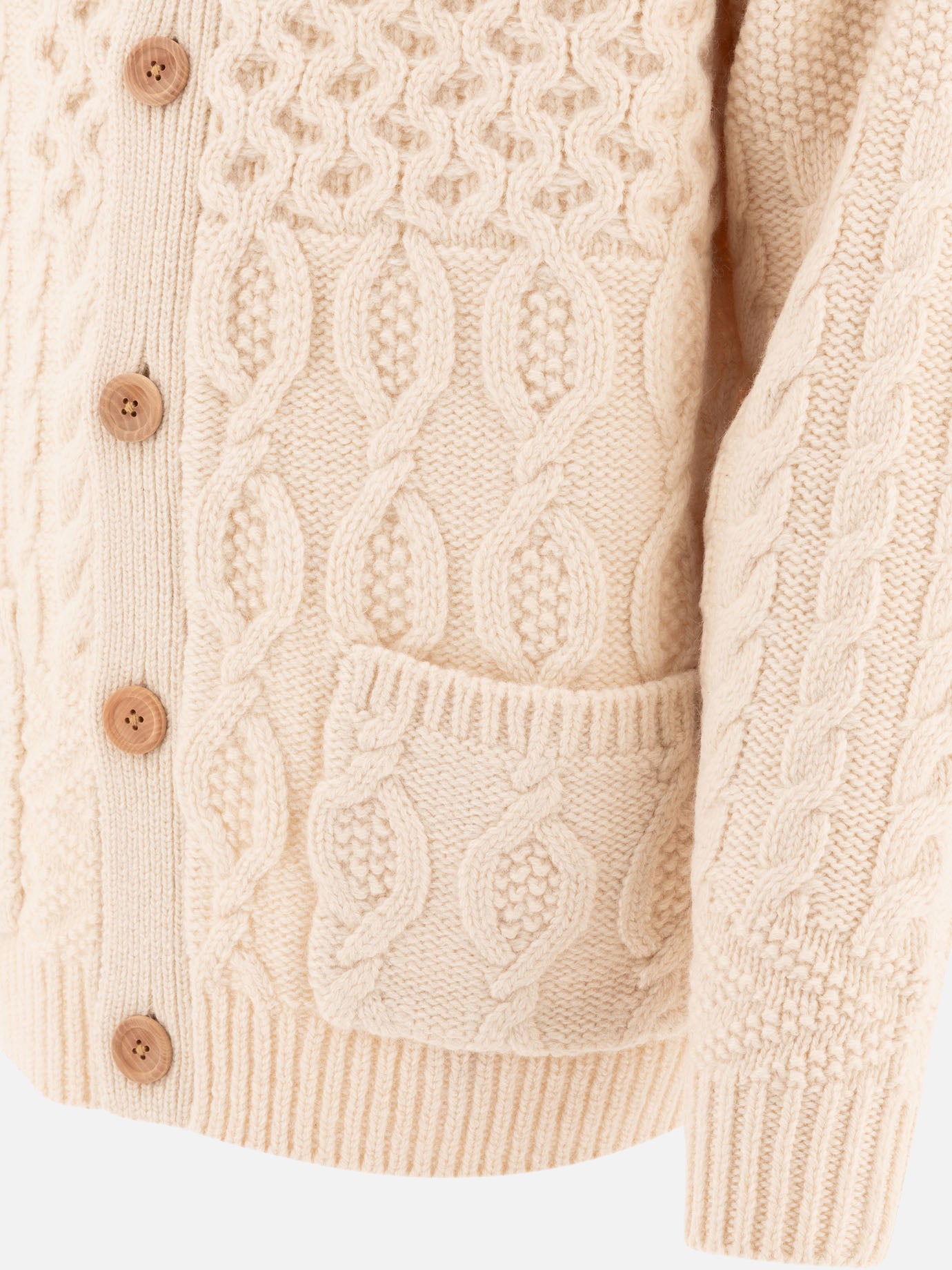 Cardigans Textured knit  Beige - Beams Plus Men | PDP | VIETTI Online Store | thumbnail_4