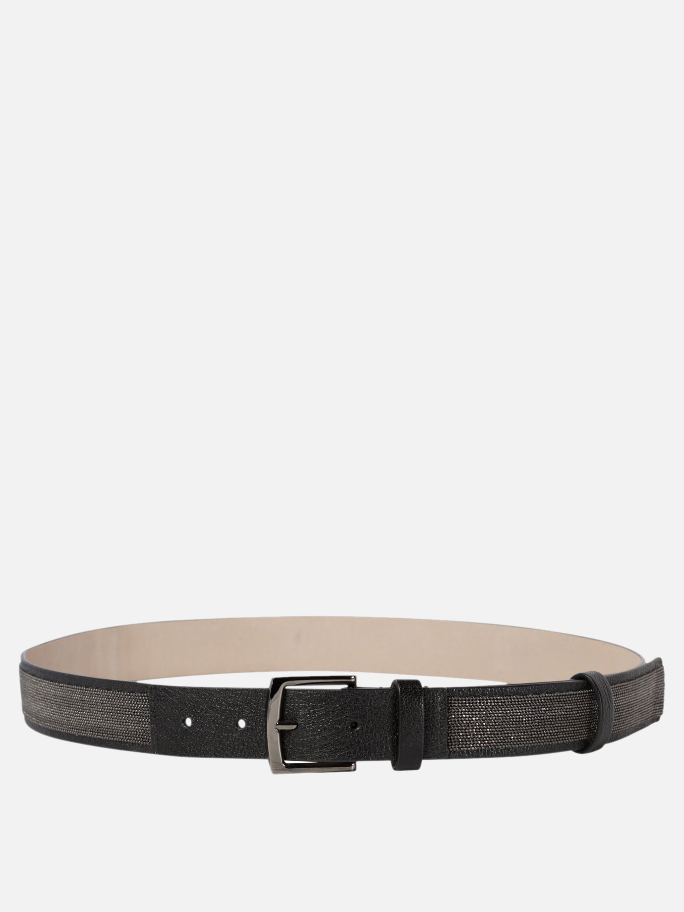 Brunello Cucinelli "Precious" belt in grained leather Black