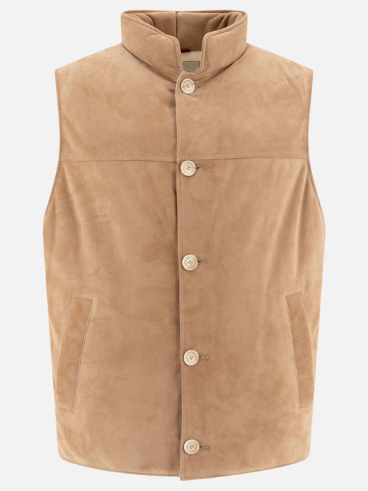 Vest jackets Solid colour  Beige - Brunello Cucinelli Men | PLP | VIETTI Online Store 

