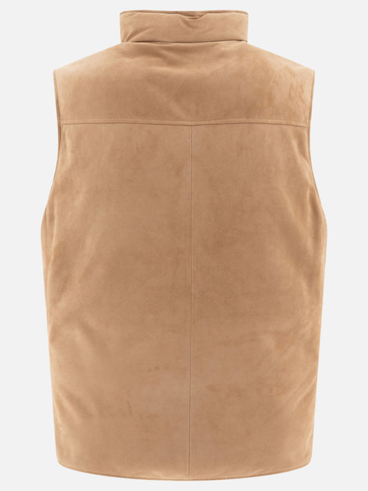 Vest jackets Solid colour  Beige - Brunello Cucinelli Men | PLP | VIETTI Online Store | 2
