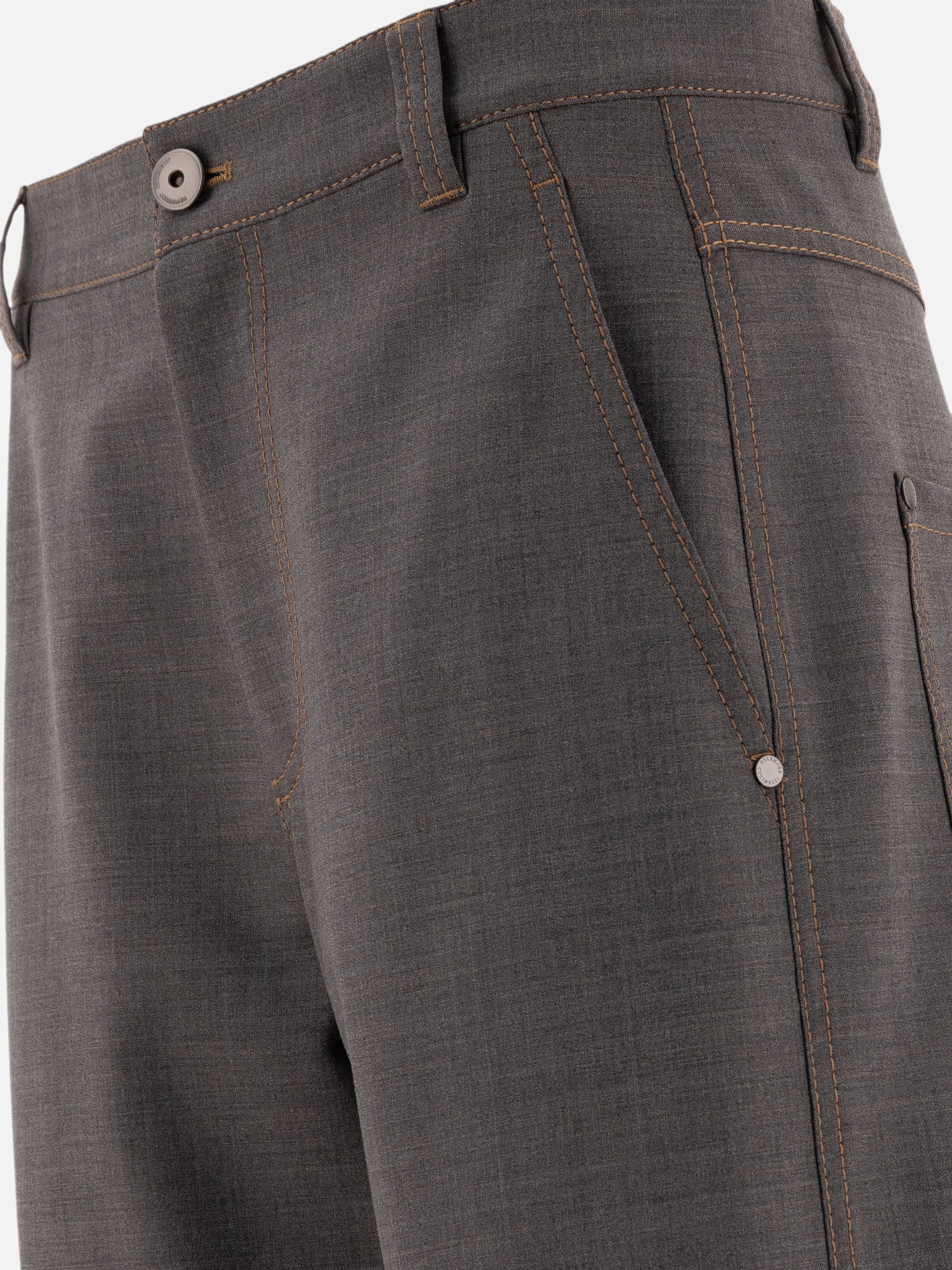 "Soft Curved" wool trousers