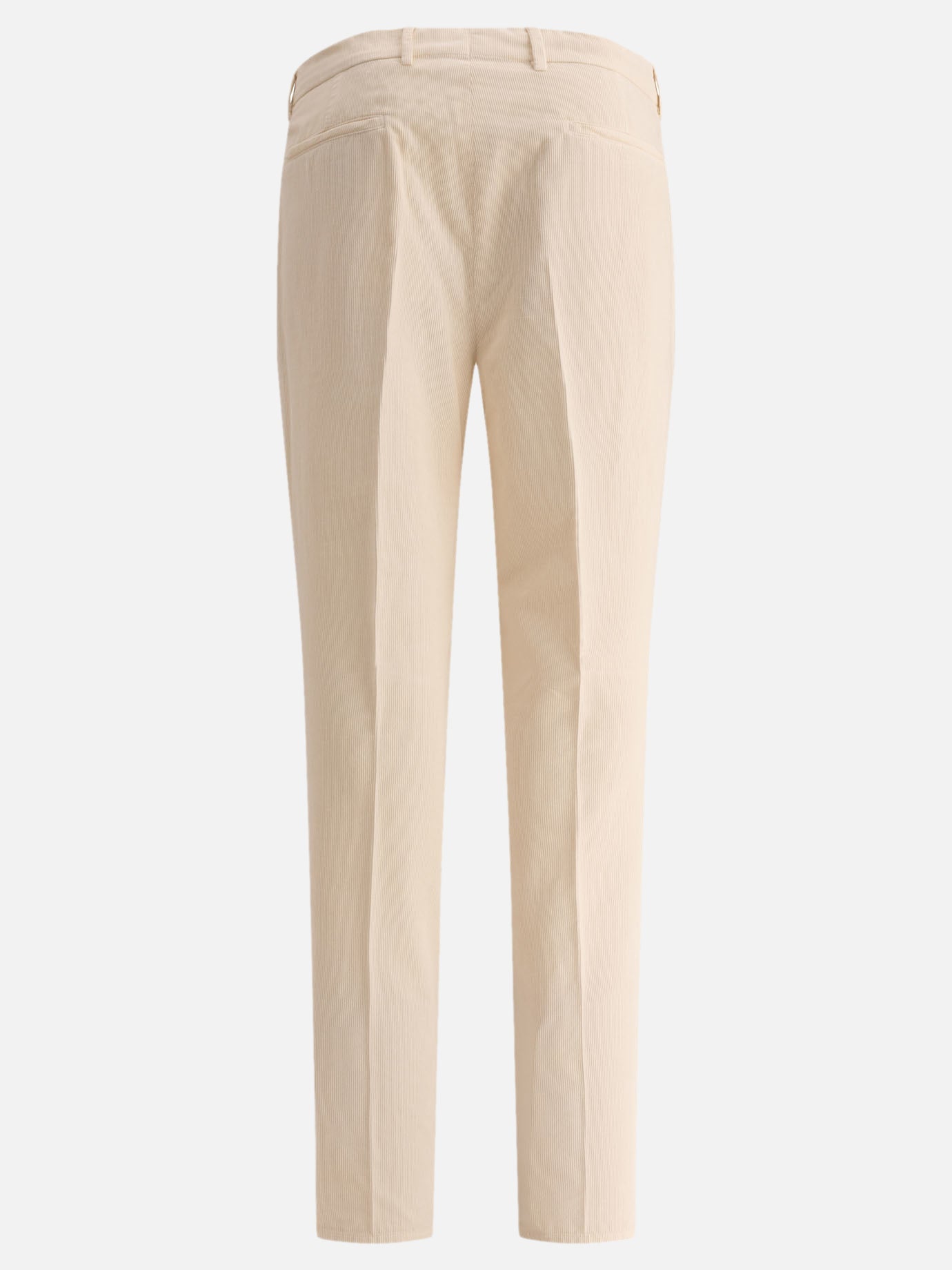 Garment-dyed leisure fit trousers with pleats