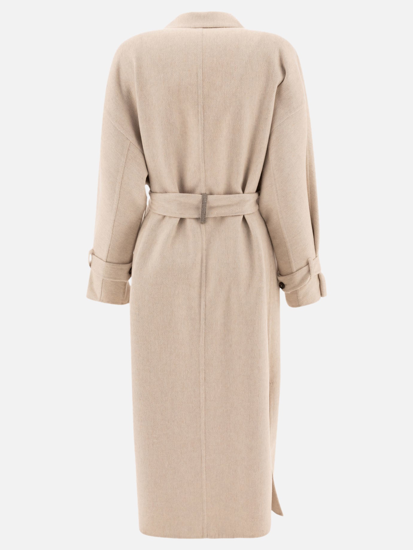 Long coats Solid colour  Beige - Brunello Cucinelli Women | PDP | VIETTI Online Store | thumbnail_2
