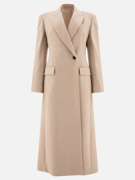 Lightweight wool cloth coat with monili