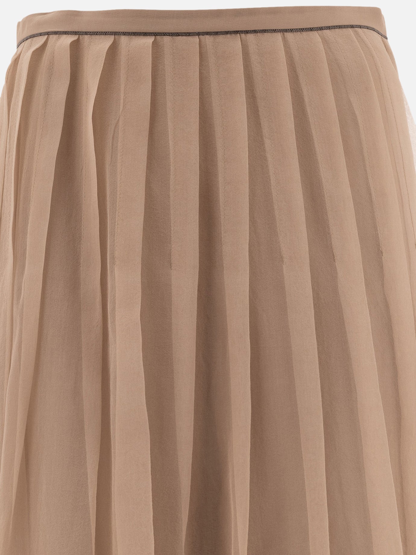 Brunello Cucinelli "Maxi Pleated" skirt Beige