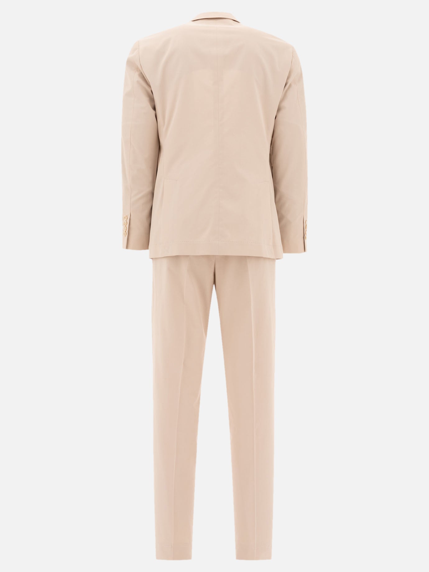 Brunello Cucinelli Single-breasted suit in cotton gabardine Beige