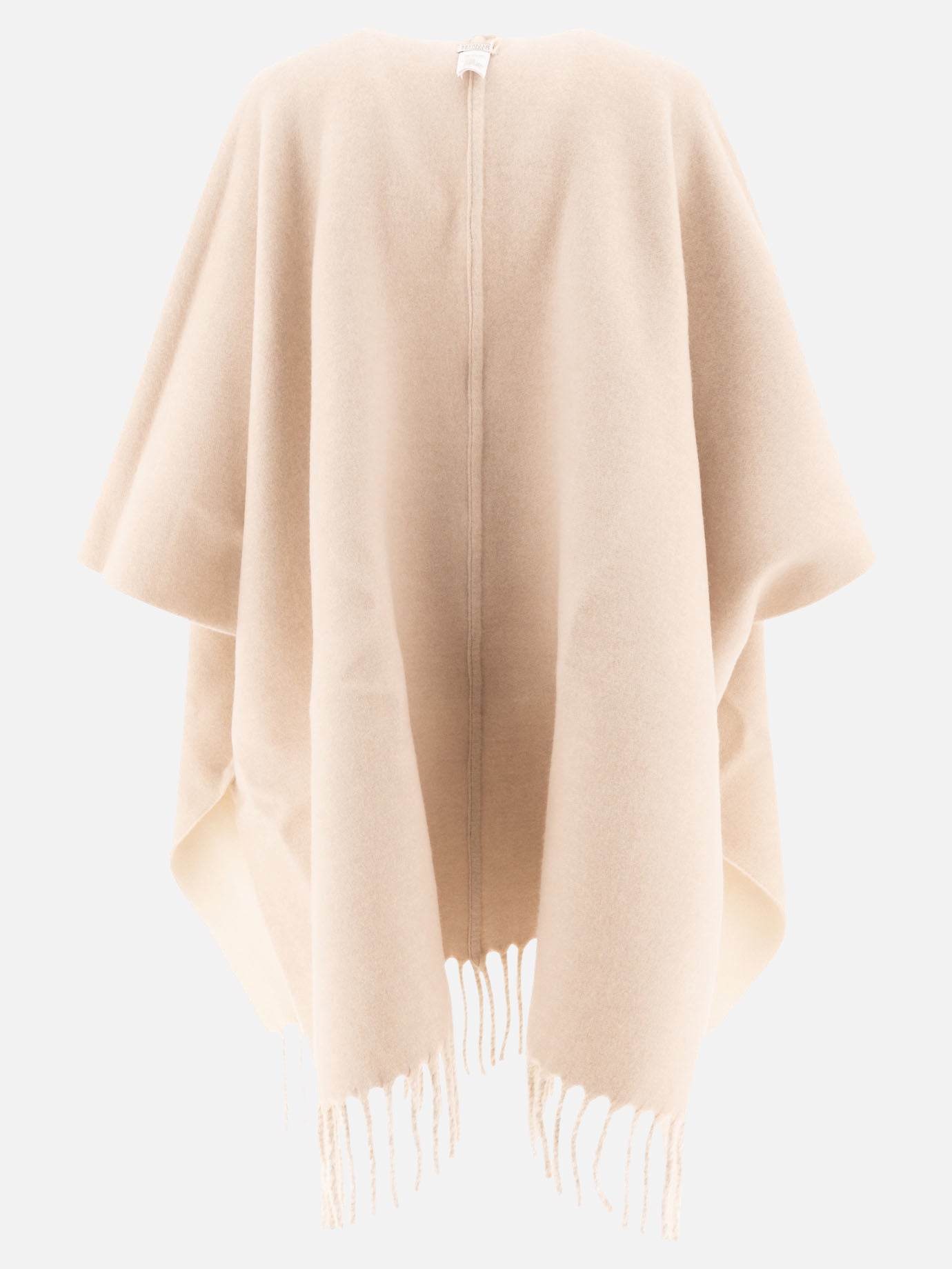 Wool and cashmere double knit poncho