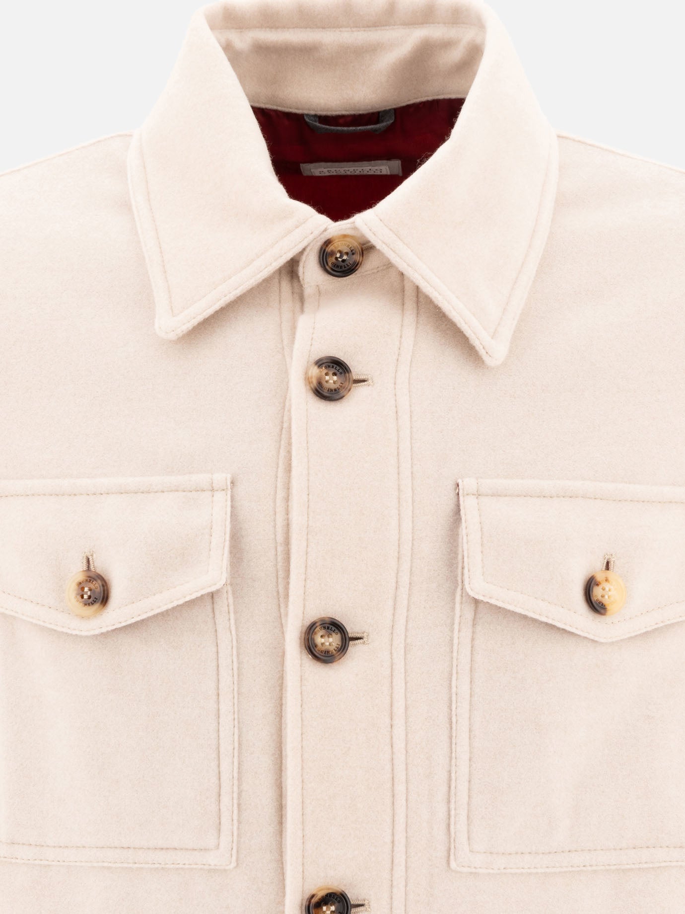 Brunello Cucinelli Lightweight water-resistant cashmere overshirt Beige