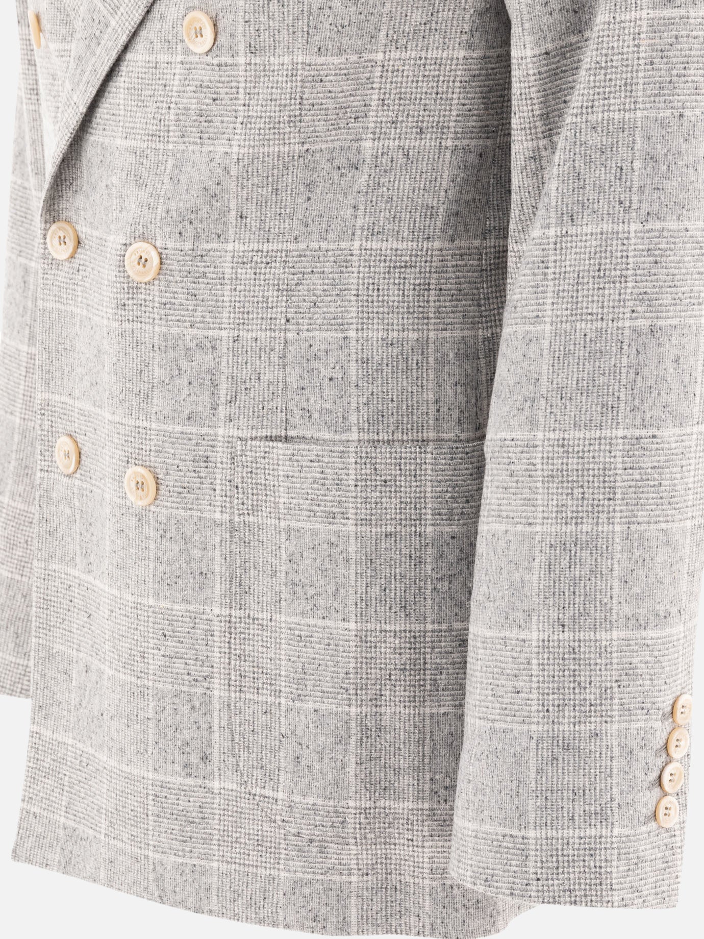 Brunello Cucinelli Deconstructed Prince of Wales blazer Grey