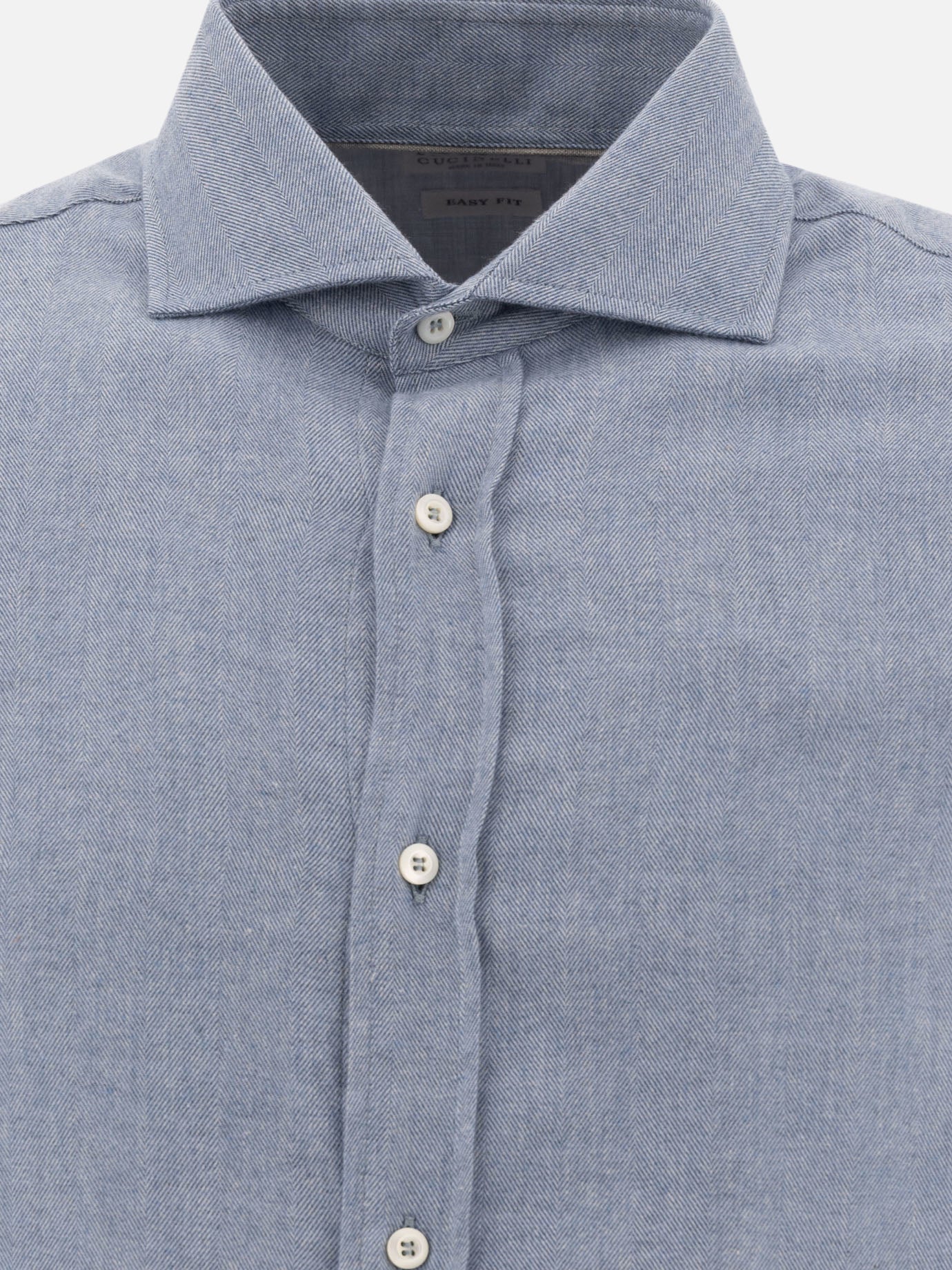 Brunello Cucinelli Cotton-blend shirt Light blue