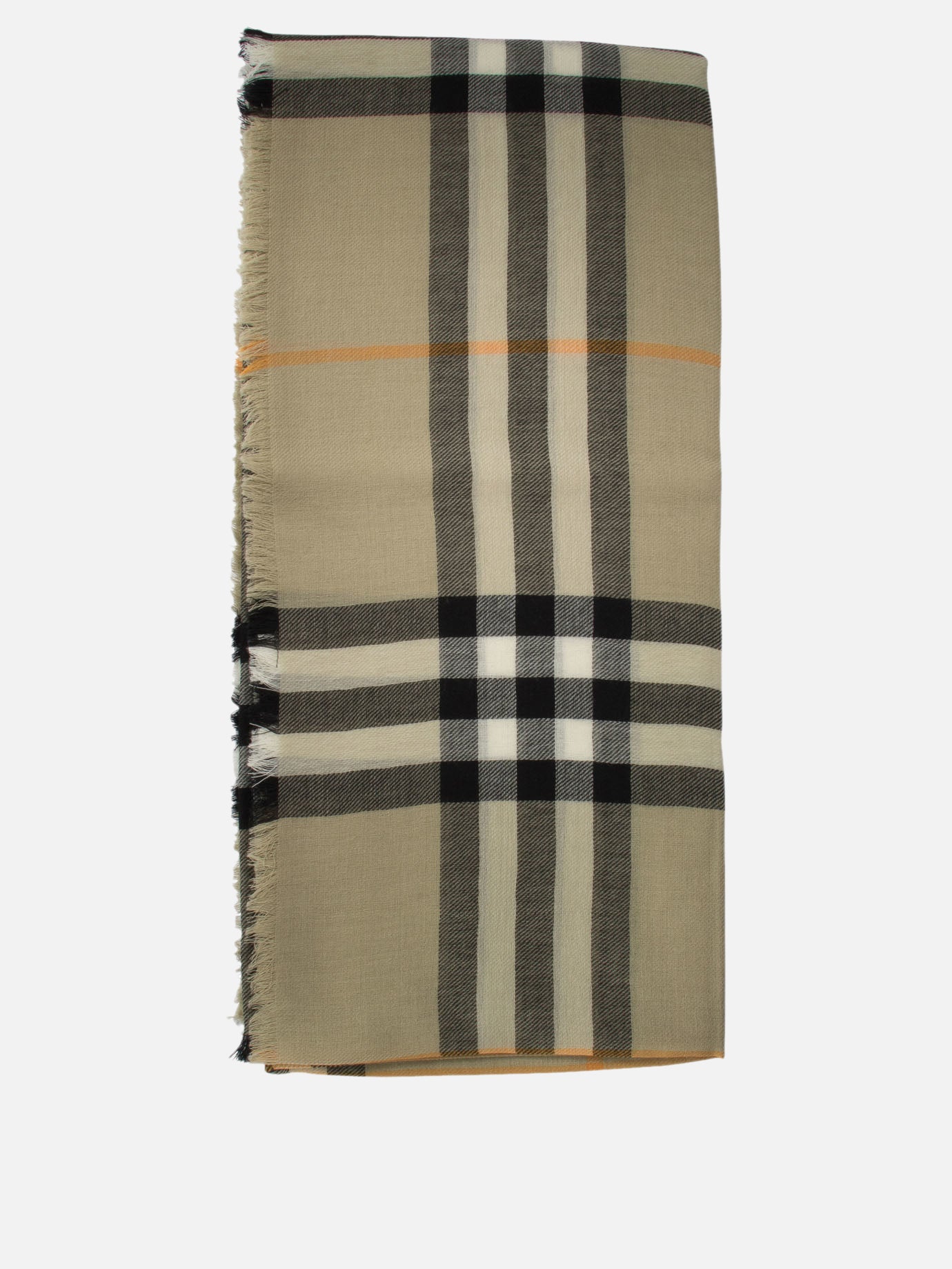 Burberry Check wool scarf Green