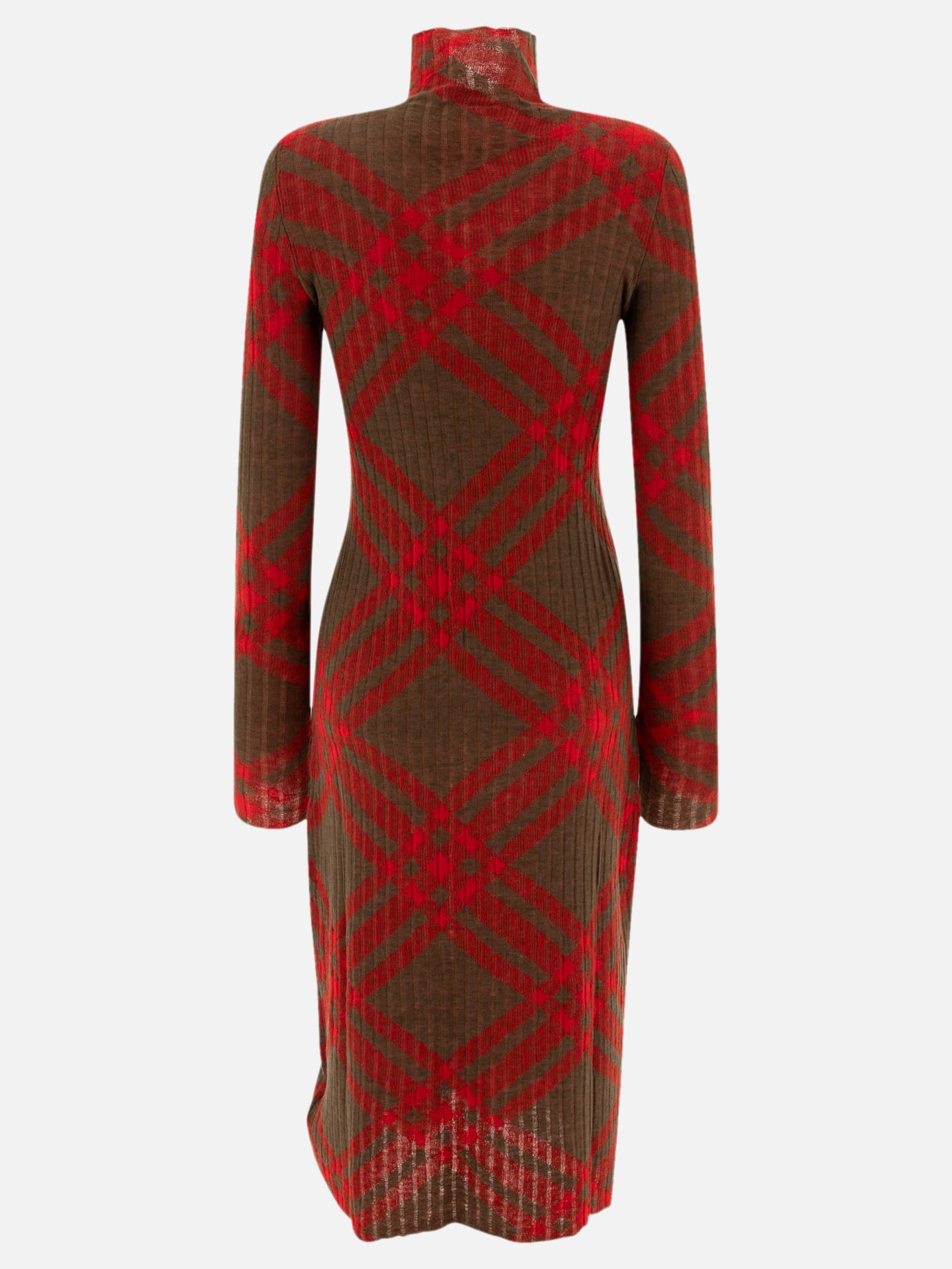 Burberry Check wool blend dress Green