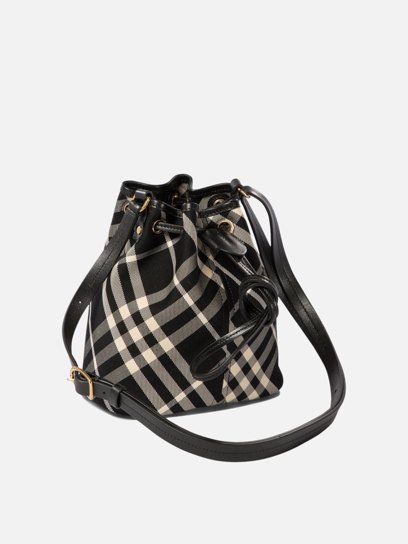 Burberry "Check Mini" bucket bag Black