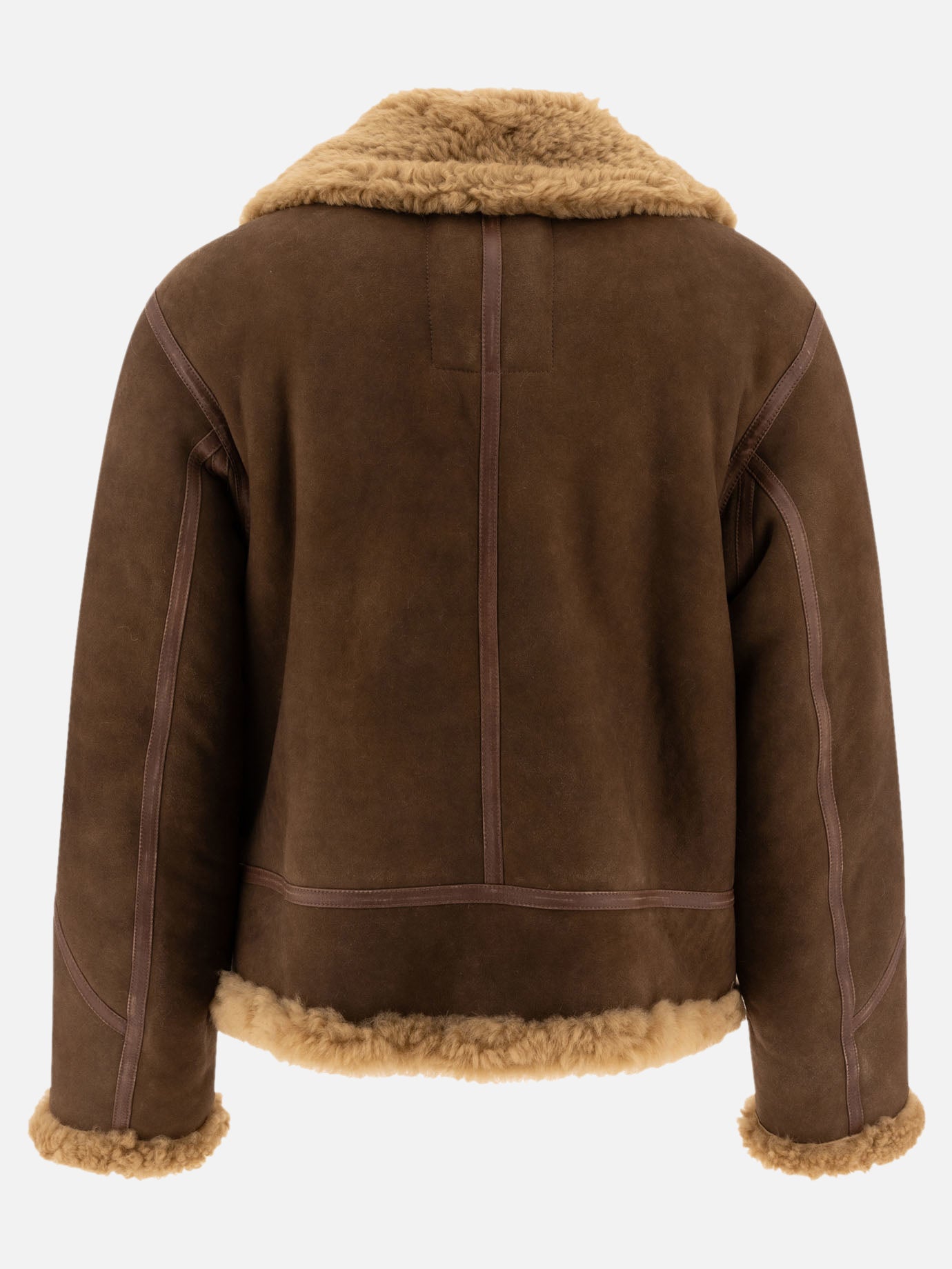 Shearling jackets Solid colour  Brown - Burberry Men | PDP | VIETTI Online Store | thumbnail_2