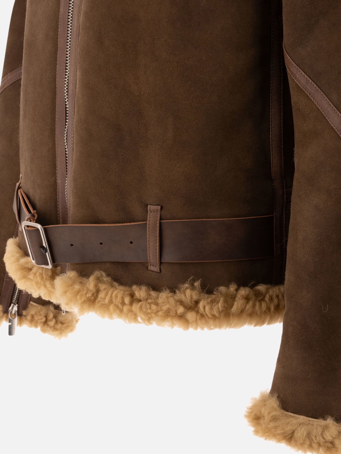 Shearling jackets Solid colour  Brown - Burberry Men | PDP | VIETTI Online Store | thumbnail_4
