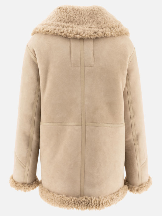 Shearling jackets Solid colour  Beige - Burberry Women | PLP | VIETTI Online Store | 2

