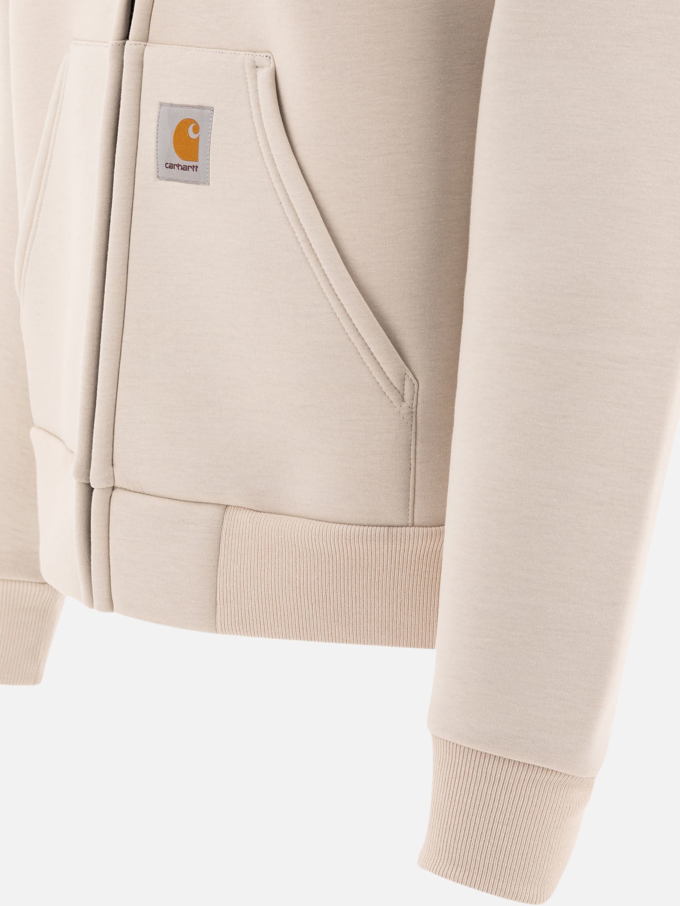 Carhartt WIP "Car-Lux" zipped hoodie Beige