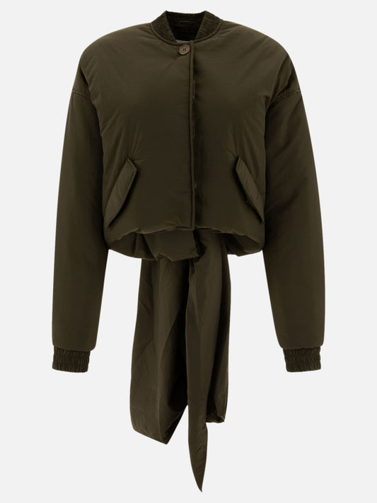Bomber jackets Solid colour  Green - Cecilie Bahnsen Women | PLP | VIETTI Online Store 
