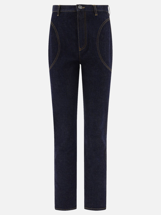 Straight-leg jeans Denim  Blue - Alaïa Women | PDP | VIETTI Online Store 
