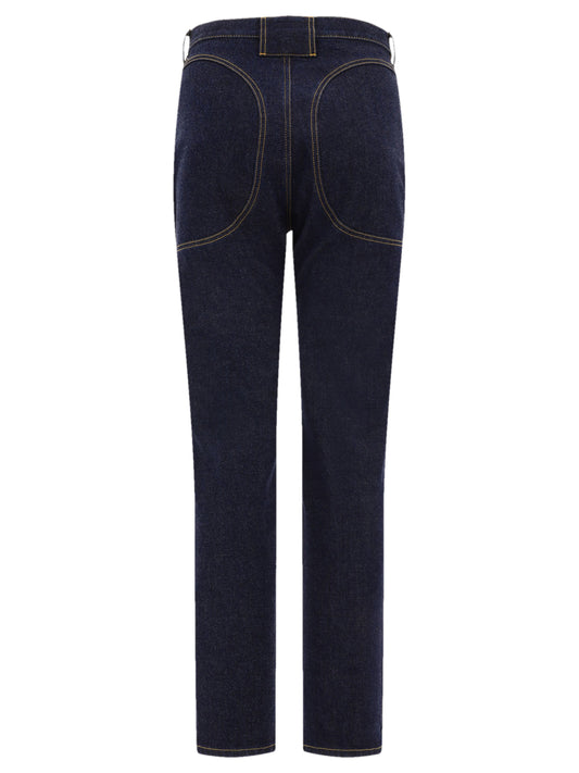 Straight-leg jeans Denim  Blue - Alaïa Women | PDP | VIETTI Online Store | 2
