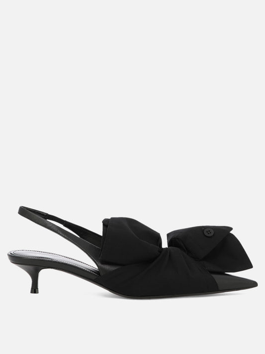 Slingbacks 70% lamb leather 30% cotton - 100% leather  Black - Balenciaga Women | PDP | VIETTI Online Store 
