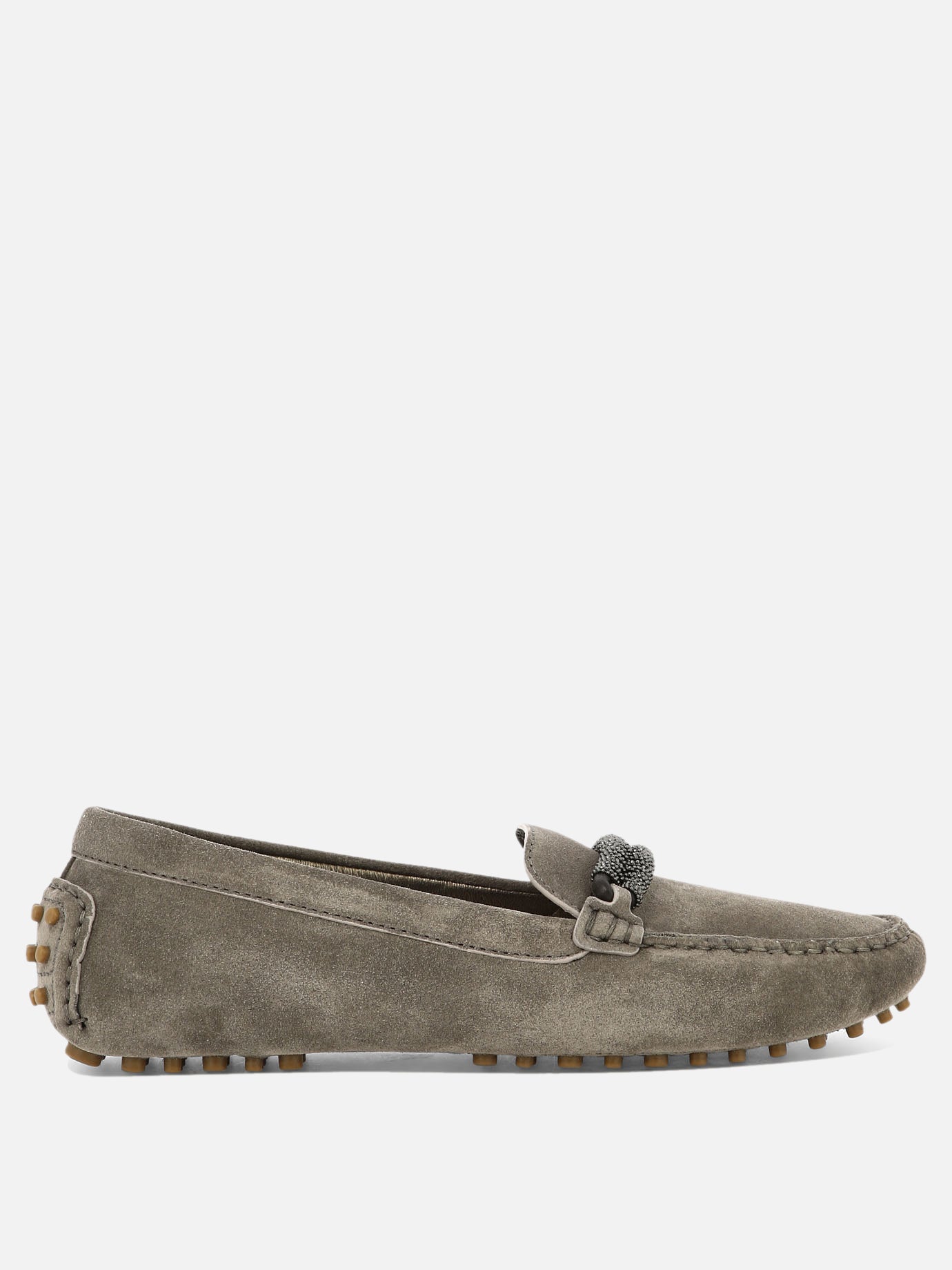 Loafers 100% suede - 100% rubber  Brown - Brunello Cucinelli Women | PDP | VIETTI Online Store | Zoom-Modal
