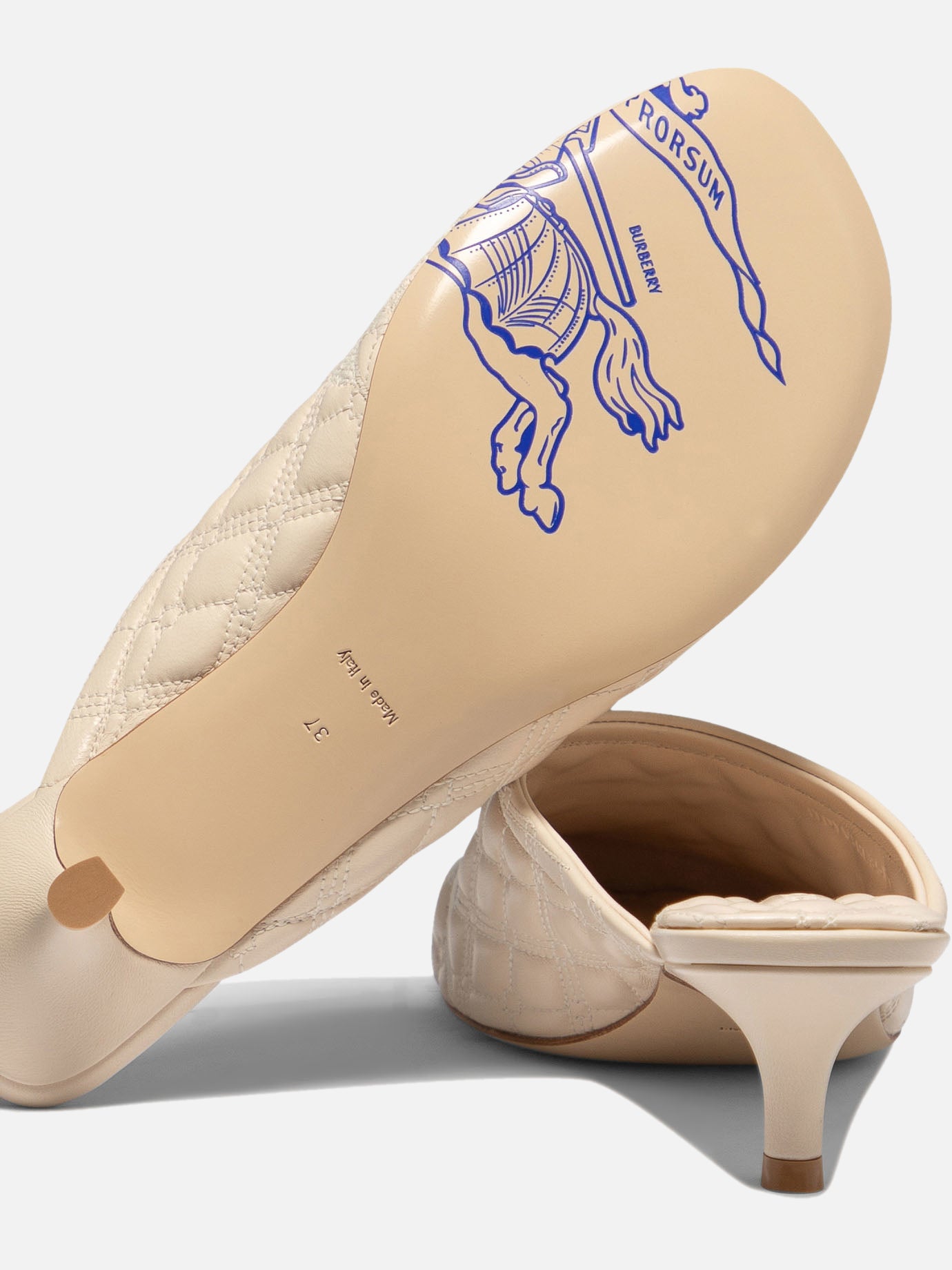 Mules 75% calf leather 25% polyester - 100% leather  Beige - Burberry Women | PDP | VIETTI Online Store | thumbnail_5
