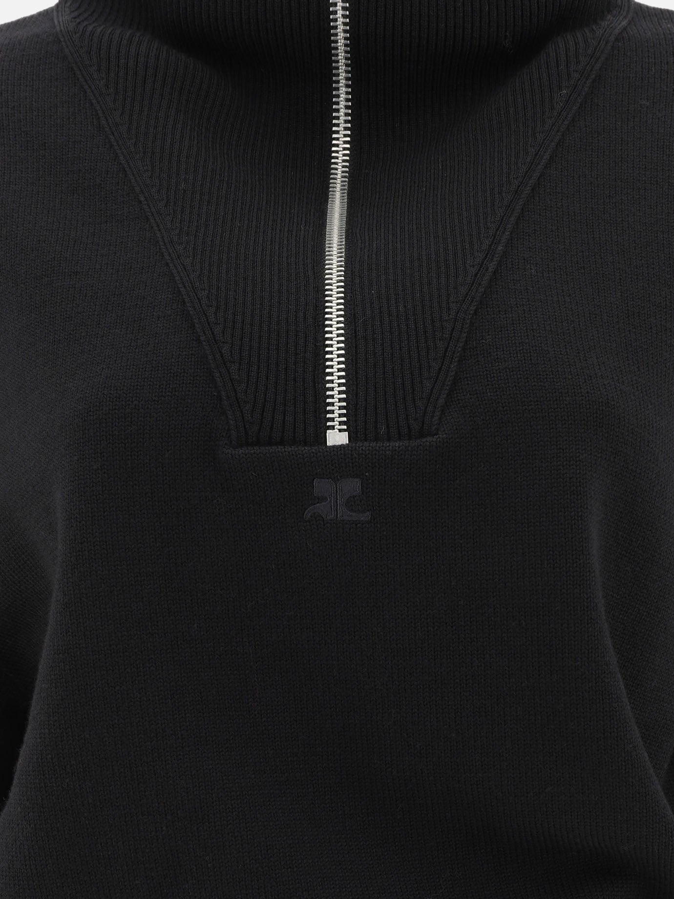 "Trucker" half-zip sweater