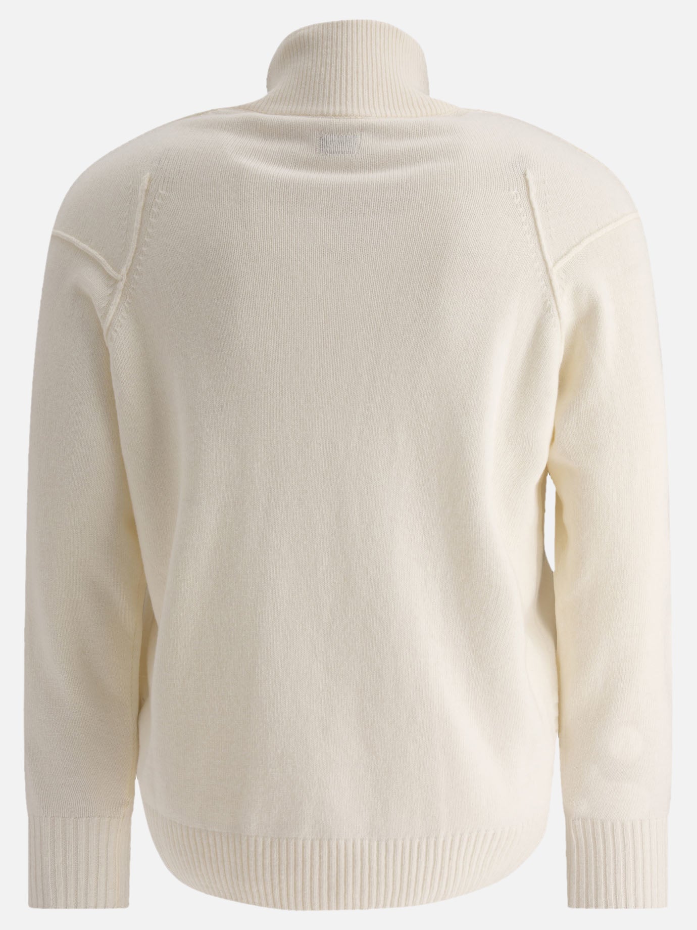 C.P. Company Half-zip sweater with "Lens" detail White