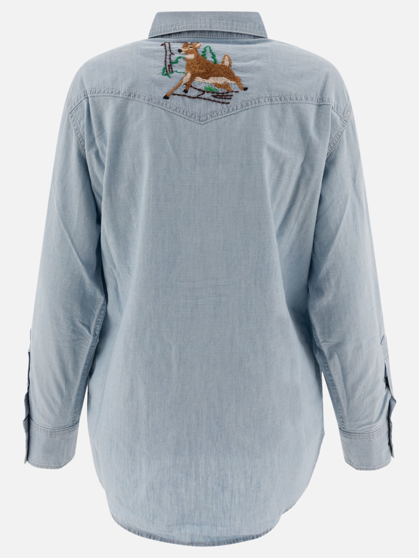 Filson Embroidered western shirt Light blue