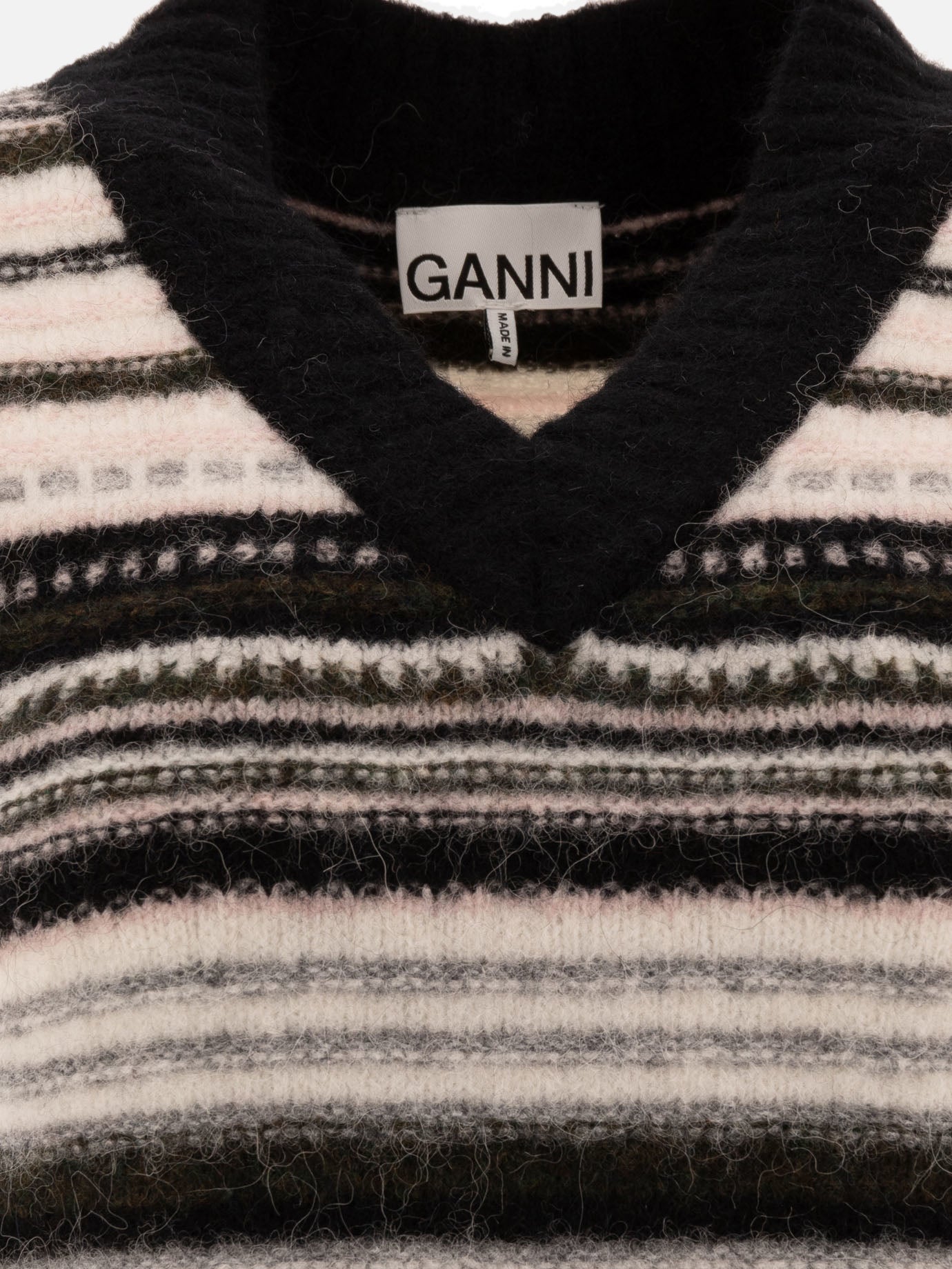 Ganni "Fair Isle" vest Black