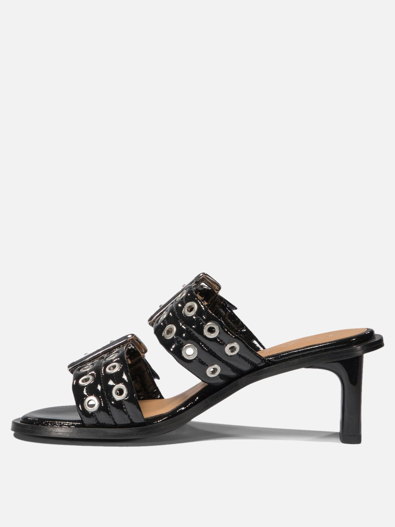 Ganni "Buckle" mules Black